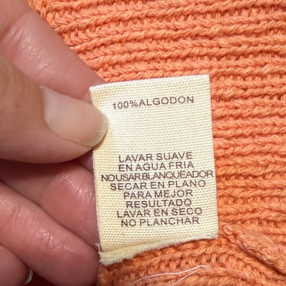 Hem & Thread Apricot Orange Crewneck Sweater - Picture 9 of 10